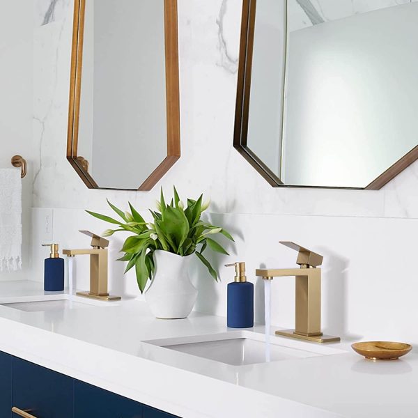 iviga brushed gold bathroom faucet modern bathroom faucets for sink 3 hole 1 hole 3