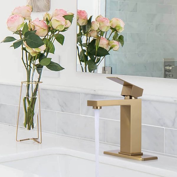 iviga brushed gold bathroom faucet modern bathroom faucets for sink 3 hole 1 hole 5