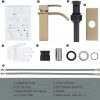 iviga brushed gold bathroom faucet waterfall spout faucet for bathroom sink 2