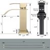iviga brushed gold bathroom faucet waterfall spout faucet for bathroom sink 8