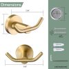iviga brushed gold heavy duty wall mounted towel hooks 3