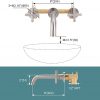 iviga brushed nickel 2 handle wall mount waterfall bathroom faucet 10