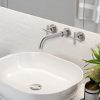 iviga brushed nickel 2 handle wall mount waterfall bathroom faucet 3