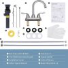iviga brushed nickel 4 inch centerset bathroom sink faucet with drain assembly and supply hoses 3