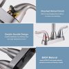 iviga brushed nickel 4 inch centerset bathroom sink faucet with drain assembly and supply hoses 5