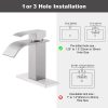 iviga brushed nickel bathroom faucet waterfall spout faucet for bathroom sink 7