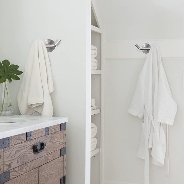iviga brushed nickel heavy duty wall mounted towel hooks 3