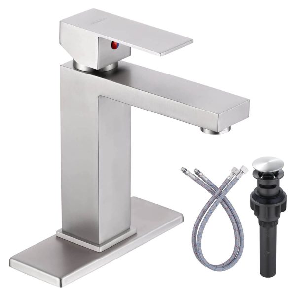 iviga brushed nickel modern single handle bathroom faucets for sink 2