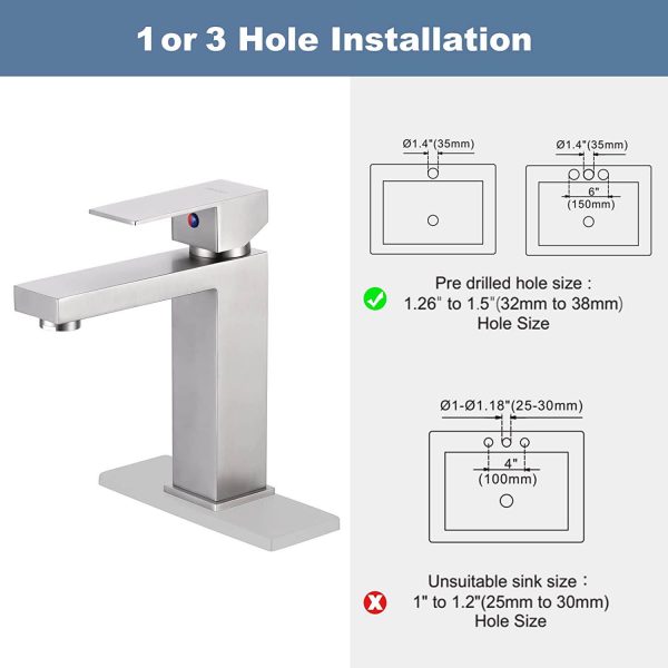 iviga brushed nickel modern single handle bathroom faucets for sink 9