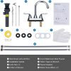 iviga chrome 4 inch centerset bathroom sink faucet with drain assembly and supply hoses 4