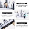 iviga chrome 4 inch centerset bathroom sink faucet with drain assembly and supply hoses 5