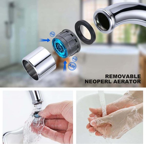 iviga chrome 4 inch centerset bathroom sink faucet with drain assembly and supply hoses 6