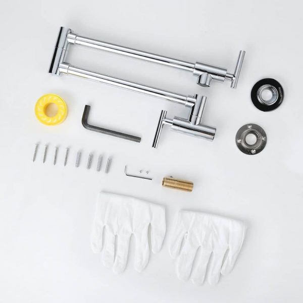 iviga chrome commercial wall mount pot filler faucet 2