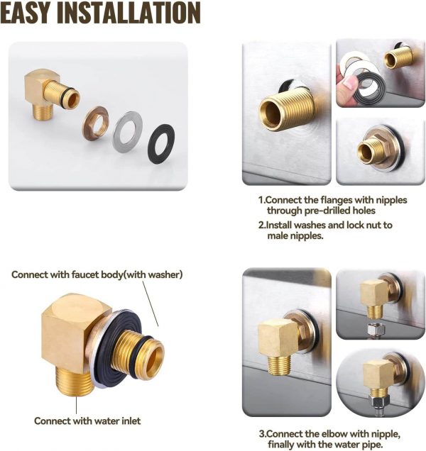 iviga installation kit for wall mount commercial faucet
