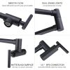 iviga matte black commercial wall mount pot filler faucet 4