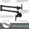 iviga matte black commercial wall mount pot filler faucet 9