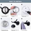 iviga matte black heavy duty wall mounted towel hooks 2