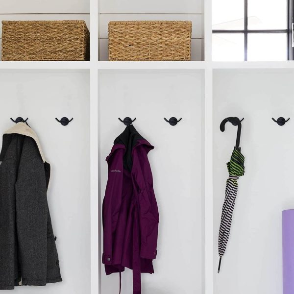 iviga matte black heavy duty wall mounted towel hooks 5