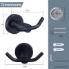 iviga matte black heavy duty wall mounted towel hooks 8
