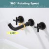 iviga oil rubbed bronze 2 handle wall mount waterfall bathroom faucet 6