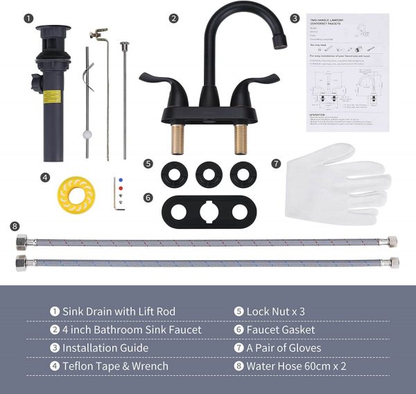 iviga oil rubbed bronze 4 inch centerset bathroom sink faucet 9