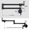 iviga oil rubbed bronze commercial wall mount pot filler faucet 3