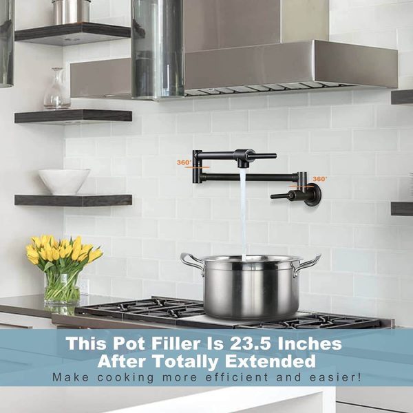 iviga oil rubbed bronze commercial wall mount pot filler faucet 6