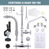 iviga 26 commercial kitchen faucet wall mount with pre rinse sprayer and 10 swing spout 2