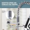 iviga 26 commercial kitchen faucet wall mount with pre rinse sprayer and 10 swing spout 3