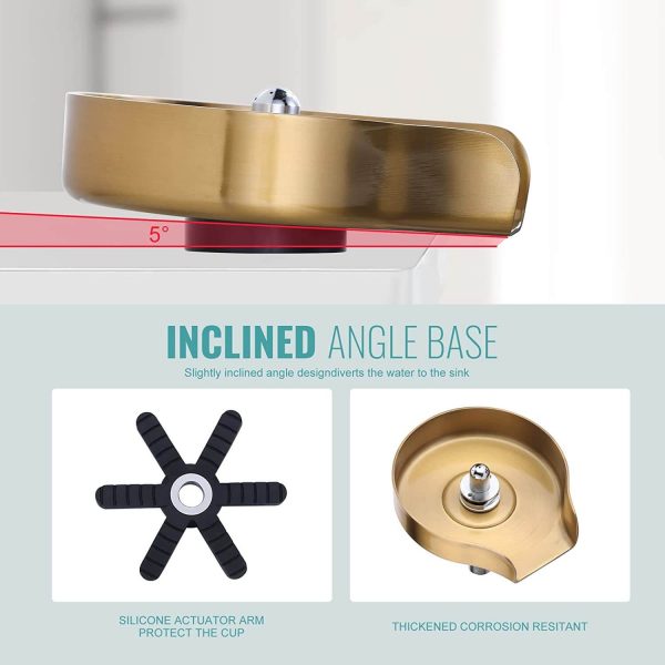 iviga brushed gold glass rinser for kitchen sink 2