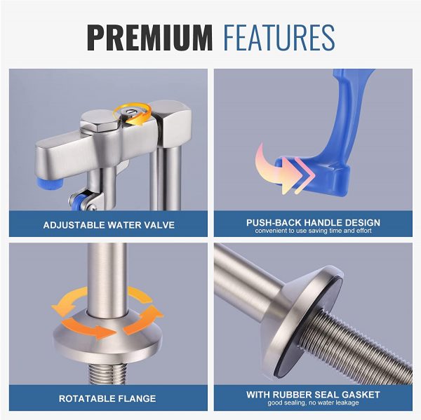iviga brushed nickel deck mount glass filler faucet