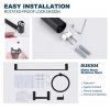 iviga matte black 4 piece bathroom hardware set