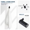 iviga matte black 4 piece bathroom hardware set