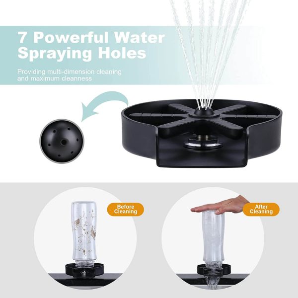 iviga matte black glass rinser for kitchen sink 2