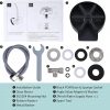 iviga matte black glass rinser for kitchen sink 3