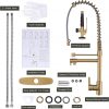 iviga 2 function high arc pre rinse commercial pull down kitchen faucet