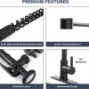 iviga 2 function matte black high arc pre rinse commercial spring pull down kitchen faucet 1