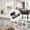 iviga matte black wall mount double towel hook
