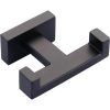 iviga matte black wall mount double towel hook