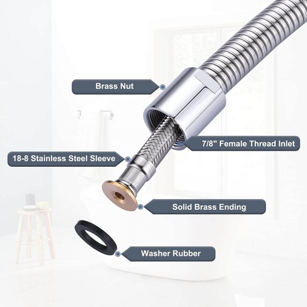 iviga commercial sink faucet sprayer hose 3