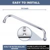 iviga deck mounted polish chrome commercial sink faucet 1