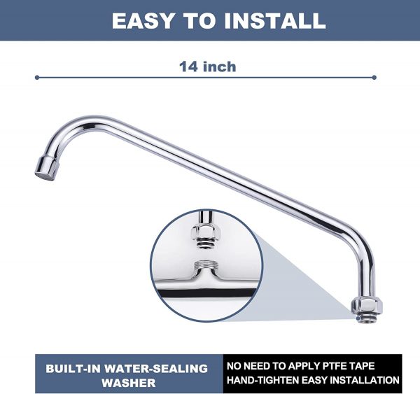 iviga deck mounted polish chrome commercial sink faucet 1