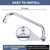 iviga deck mounted polish chrome commercial sink faucet 12