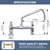 iviga deck mounted polish chrome commercial sink faucet 2