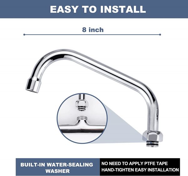 iviga deck mounted polish chrome commercial sink faucet 4