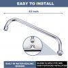 iviga deck mounted polish chrome commercial sink faucet 6