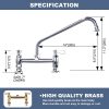 iviga deck mounted polish chrome commercial sink faucet 7