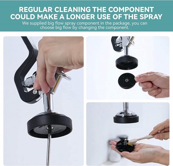 iviga pre rinse sprayer with black handle grip assembly handheld dish sprayer nozzle replacement part 4