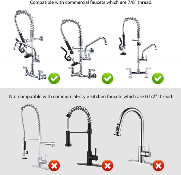iviga pre rinse sprayer with black handle grip assembly handheld dish sprayer nozzle replacement part 6
