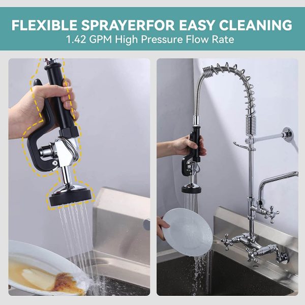 iviga pre rinse sprayer with black handle grip assembly handheld dish sprayer nozzle replacement part 7